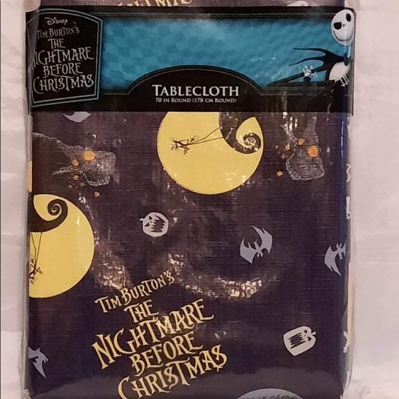 Dining Disney The Nightmare Before Christmas Tablecloth Round 7